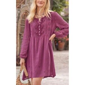 Sundance NWT Size Small Chantae Eyelet Dress Pintuck Women's